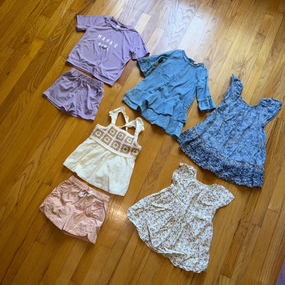 Toddler‎ Girls Summer Clothes Bundle 7pc Gap Old Navy Cat & Jack Sets Dresses 3T